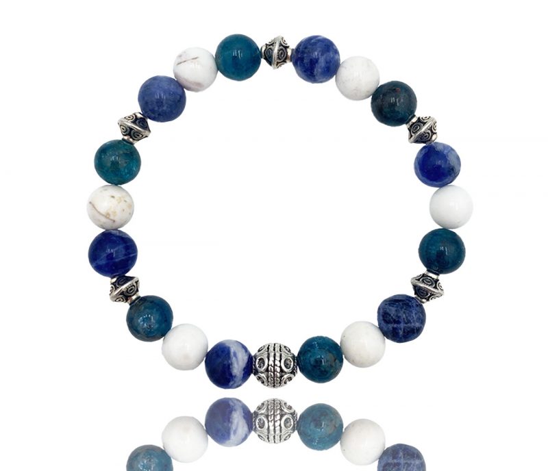 Bracelet thérapeutiques bleu et blanc