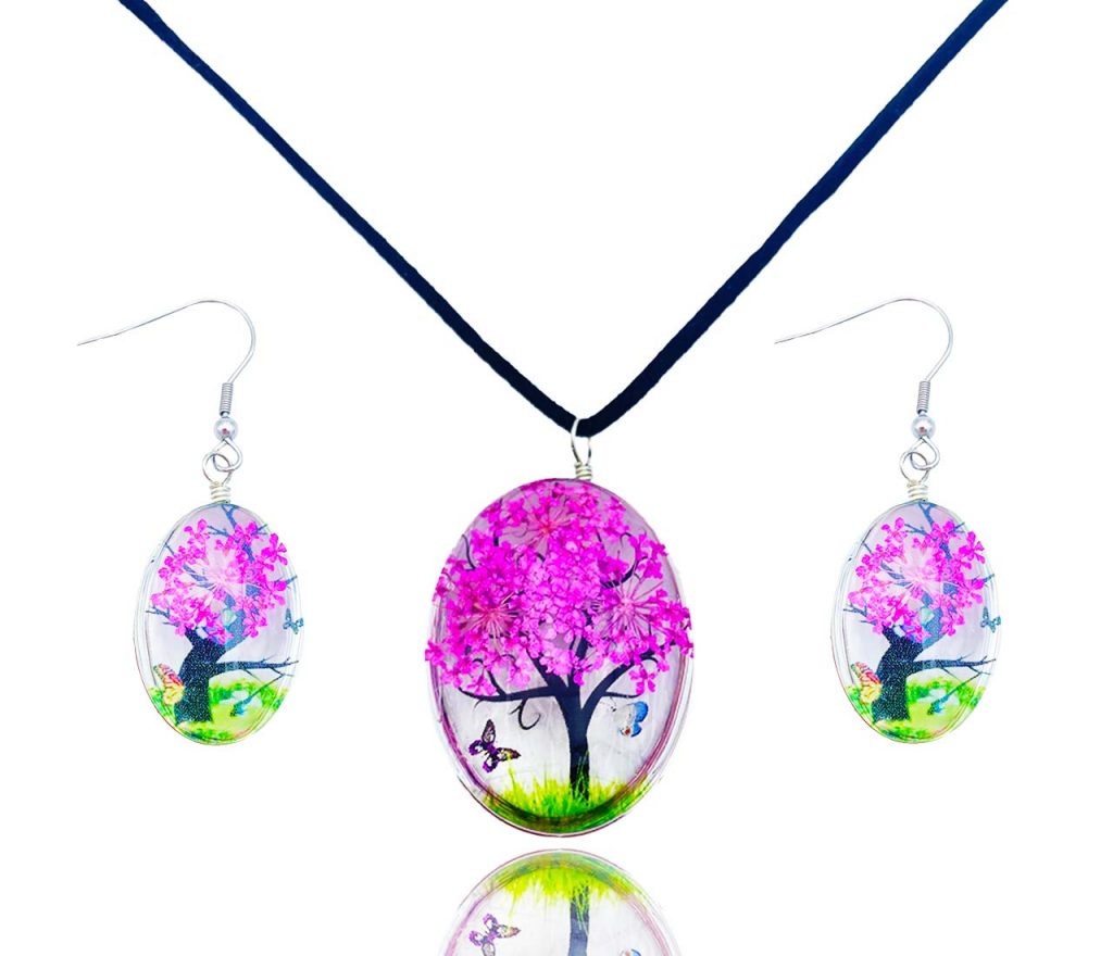 Parure De Bijoux Réglable Contesse - Résine Noir Et Blanc - Finition Dorée - Neuf Avec étiquettes