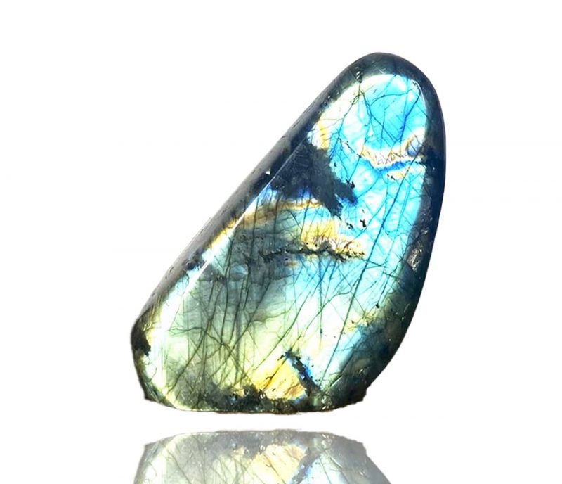 bloc Labradorite bleue et jaune