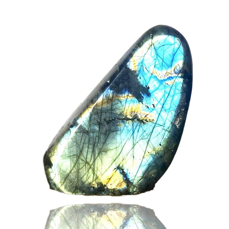 bloc Labradorite bleue et jaune