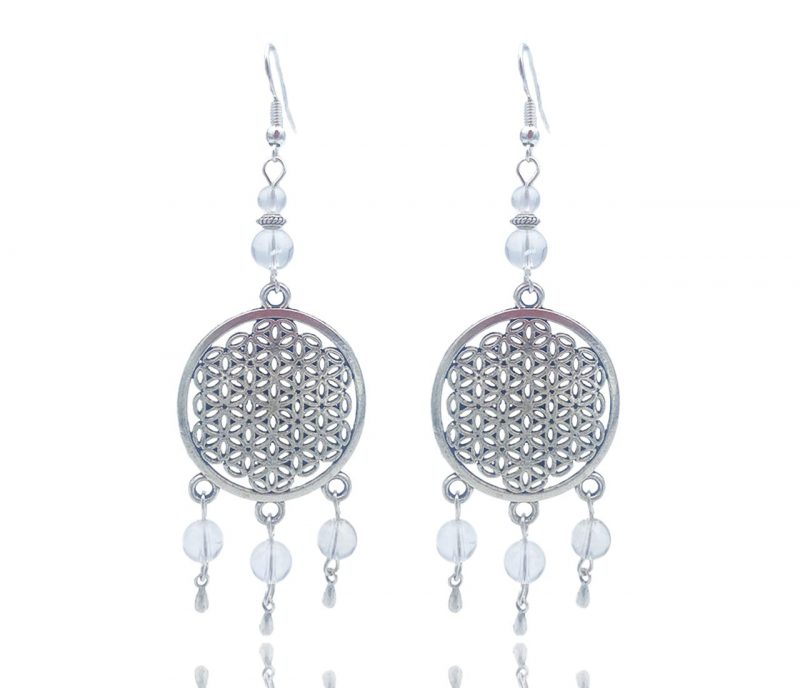 Boucles d'oreilles fleur de vie