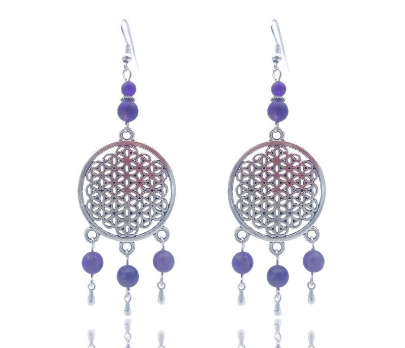Boucles d'oreilles fleur de vie