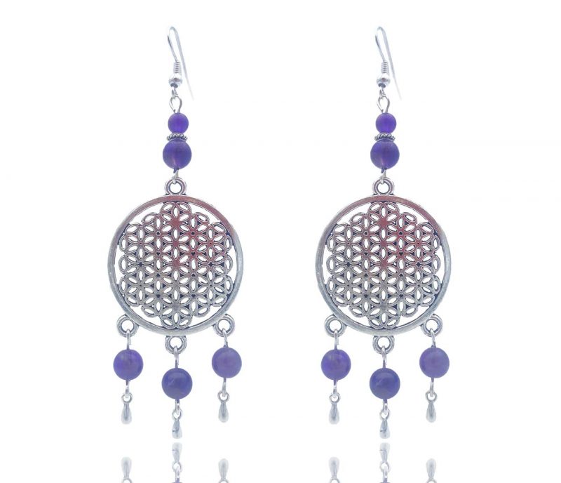 Boucles d'oreilles fleur de vie