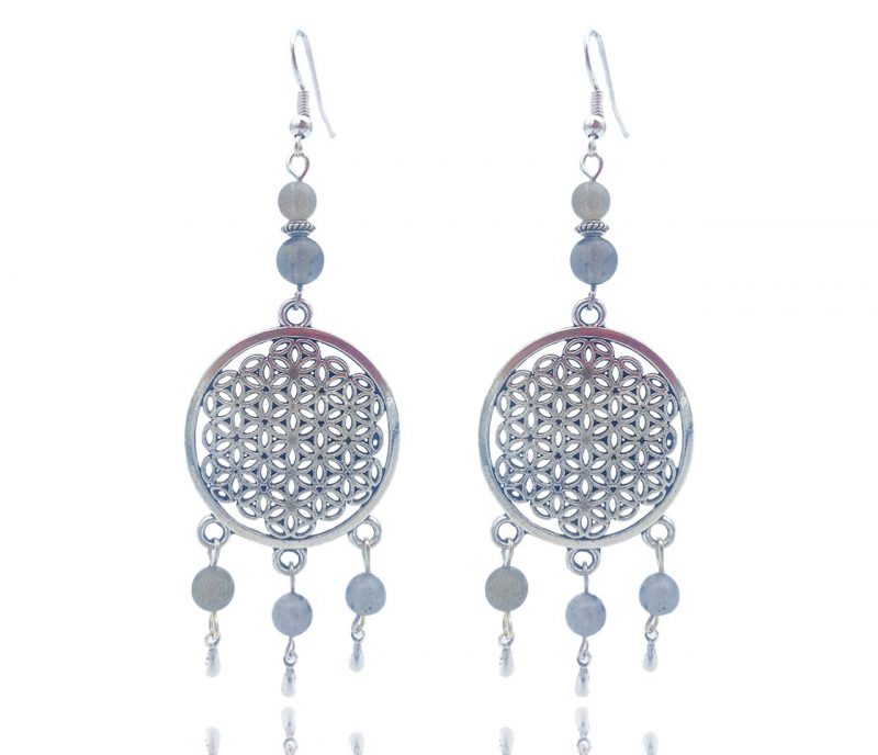 Boucles d'oreilles fleur de vie