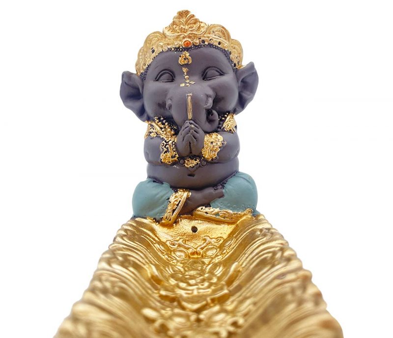 Porte encens à bâton ganesh bleu