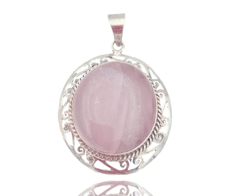 Pendentif en quartz rose