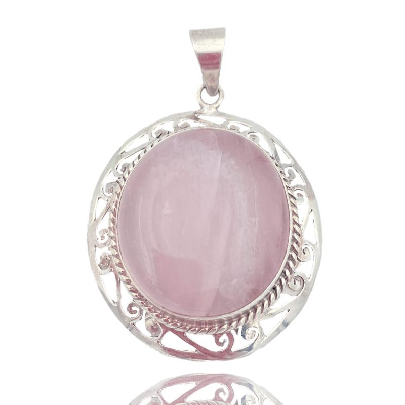 Pendentif en quartz rose