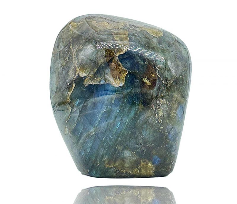 bloc de labradorite vertus grise et bleue