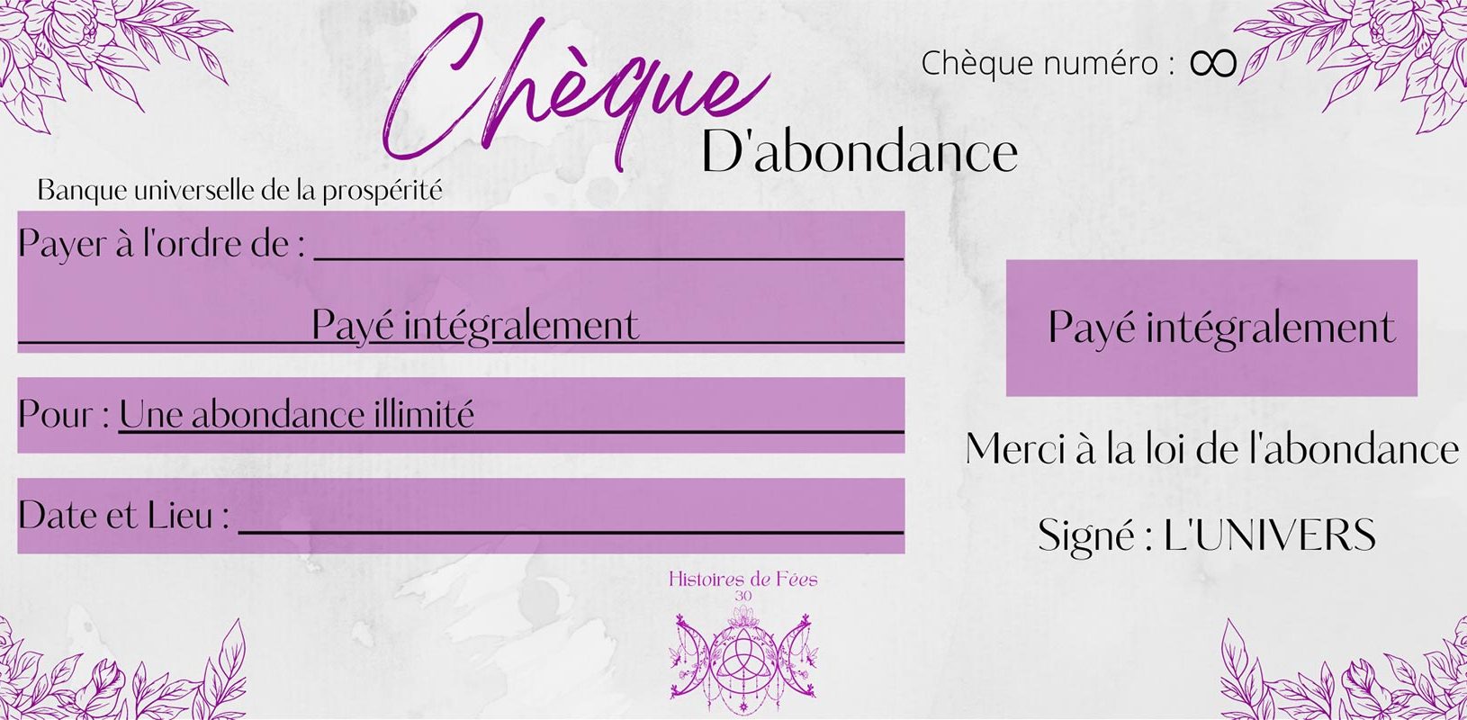 chèque d'abondance