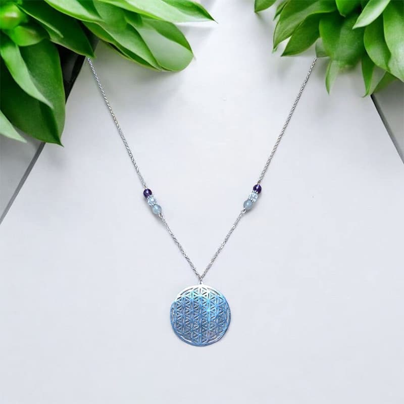 Collier Connexion Spirituelle Argenté – Protection & Éveil